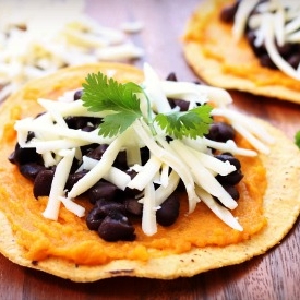 Black Bean and Sweet Potato Tostada