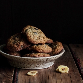 Chocolate Banana Chip Cookies