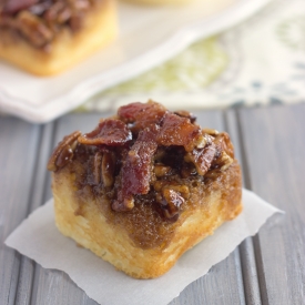 Maple Bacon Upside Down Cakes