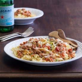 Slow Cooker Fettuccine Bolognese