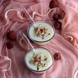 Lychee Rice Pudding