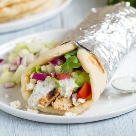 Chicken Gyros with Tzatziki