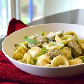 Skinny Cheesy Sausage Orecchiette