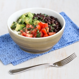 Rice Bowl with Cilantro Dressing