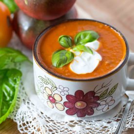 Roasted Tomato Basil Soup