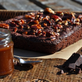 Pecan Salted Caramel Brownies