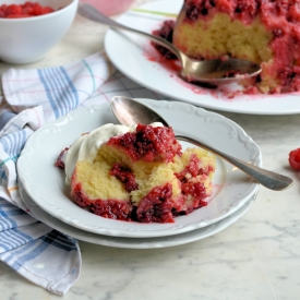 Raspberry & Whisky Sponge Pudding