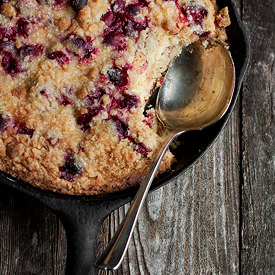 Skillet Cranberry Vanilla Buckle