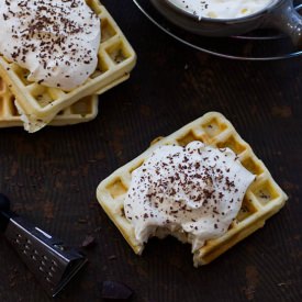 French Waffles with Cointreau Cream