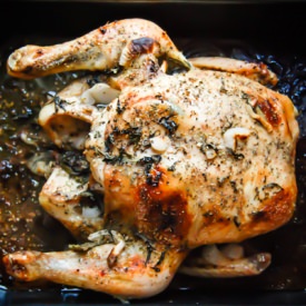 Roasted Garlic Basil Chicken