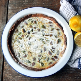 Lemon, Pine Nut and Pistachio Tart