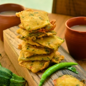 Zucchini Fritters Indian Style