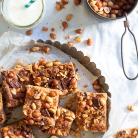 Salted Peanut Butter Blondies