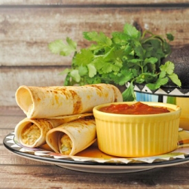 Baked Zesty Lime Chicken Taquitos