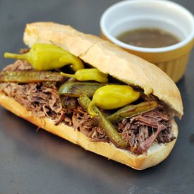 Crock-pot Italian Beef Sandwich