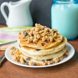 Peanut Butter Streusel Pancakes