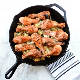 One Skillet Chicken and Cauliflower