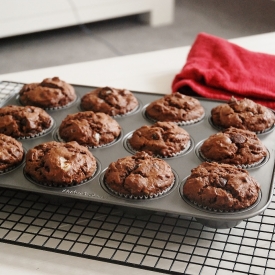 Double Chocolate Oreo Muffins