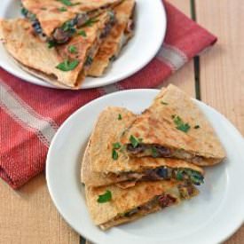 Mushroom Sundried Tomato Quesadilla