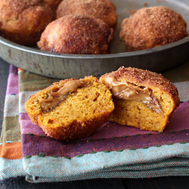 Biscoff Stuffed Pumpkin Muffins