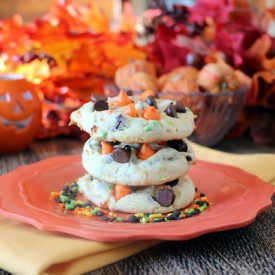 Halloween Funfetti Pudding Cookies