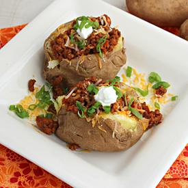 Taco Stuffed “Baked” Potato