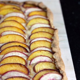 Peach Rose Mascarpone Tart