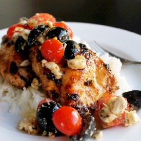 Greek Chicken with Tomato Salad