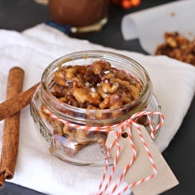 Pumpkin Spice Candied Walnuts