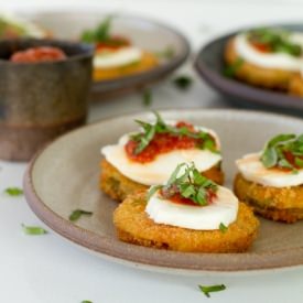 Fried Green Tomato Caprese