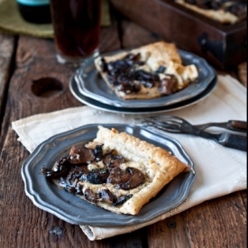 Beer Caramelized Mushroom Tart