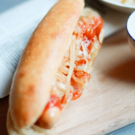 Hot-Dog with Sourdough Bread