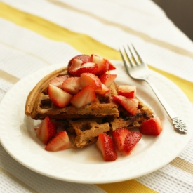 Whole Spelt Waffles with Berries