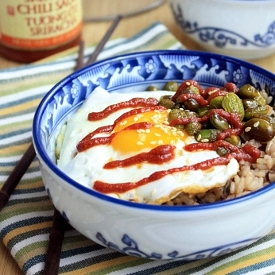 Bibimbap with Soy-Maple Edamame