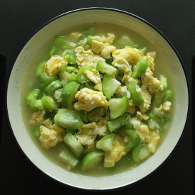 Chinese Okra and Egg Stir Fry