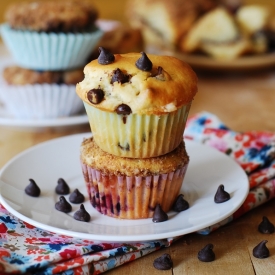 Greek Yogurt Chocolate Chip Muffins