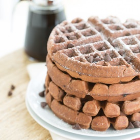 Whole Wheat Chocolate Banana Waffle