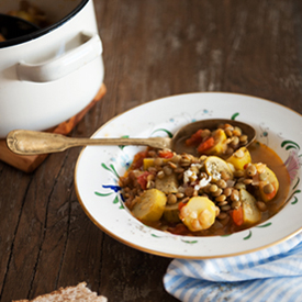 Zucchini Stew With Lentils