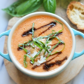 Caprese Tomato Soup