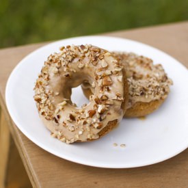 Pumpkin Spice Doughnuts with Pecan