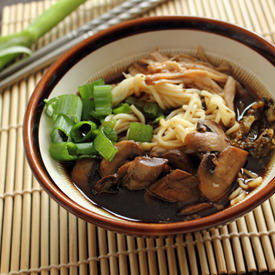 Pulled Pork Ramen with Mushrooms