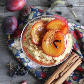 Millet Gruel with Plums