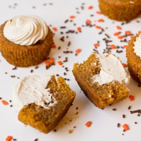 White Truffle Pumpkin Cupcakes