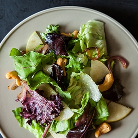 Peanut Tofu + Ginger Miso Salad