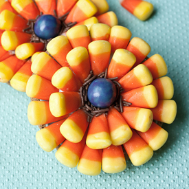 Candy Corn Flower Cookies