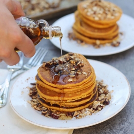 Pumpkin Pancakes with Streusel