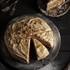 Apple Cake with Maple Frosting