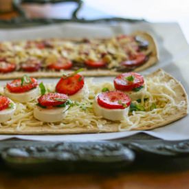 Strawberry and Mozzarella Flatbread