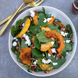 Acorn Squash Spinach Salad