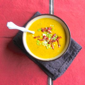 Sweet and Smoky Roasted Squash Soup